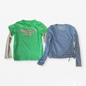 Bundle Nike dry fit Active Old Navy Green and Blue Long Sleeve Tees 6 Kids